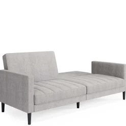 Funktionscouch in Hellgrau und Schwarz - Logion