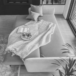 Funktionssofa in Dunkelblau Stoff - Berenice