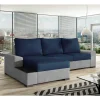 Funktionssofa in Dunkelblau und Hellgrau - Uminga