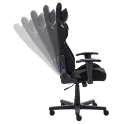 Gaming Chair in Schwarz Grau - Tannilo