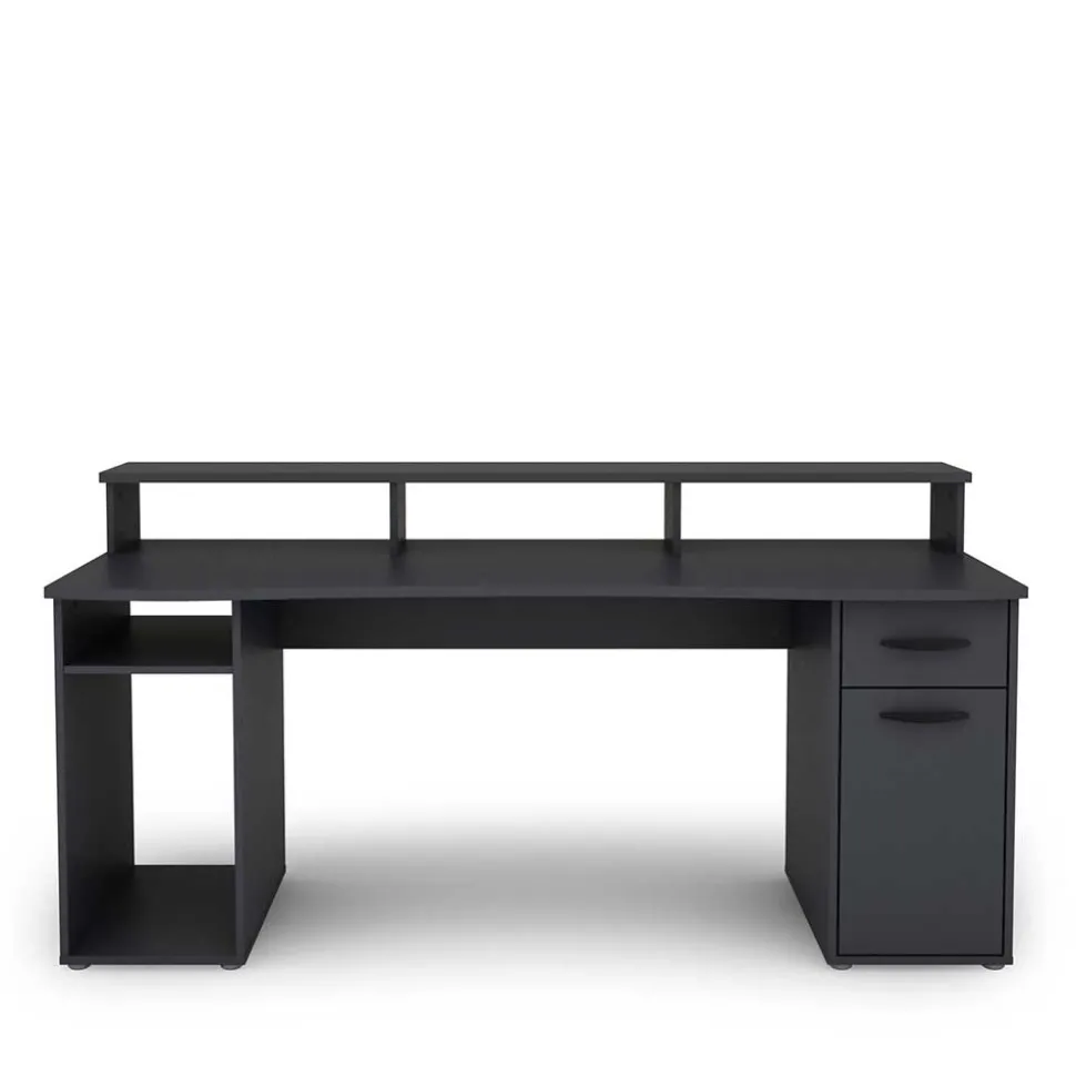 Gaming Computer Schreibtisch in Anthrazit - Nikolan