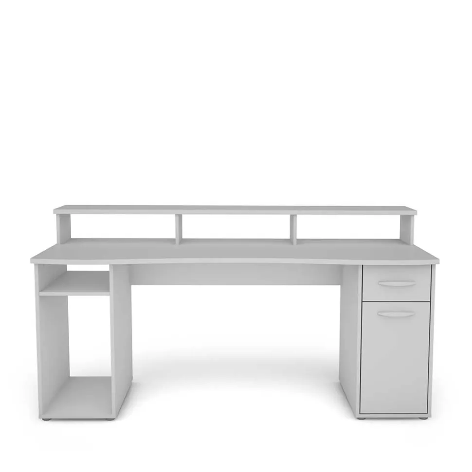 Gaming PC Tisch in Weiß - 180x65 cm - Rotonda