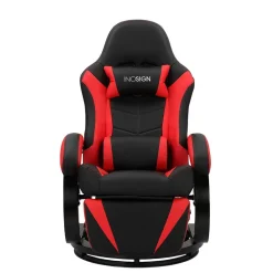 Gaming Stuhl mit Ringgestell in Schwarz mit Rot - Crentin