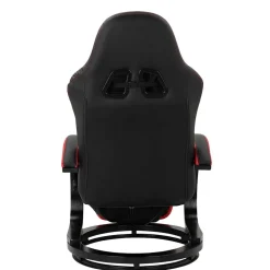 Gaming Stuhl mit Ringgestell in Schwarz mit Rot - Crentin