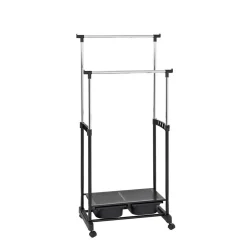 Garderobe auf Rollen Peritos mit Schuhablage