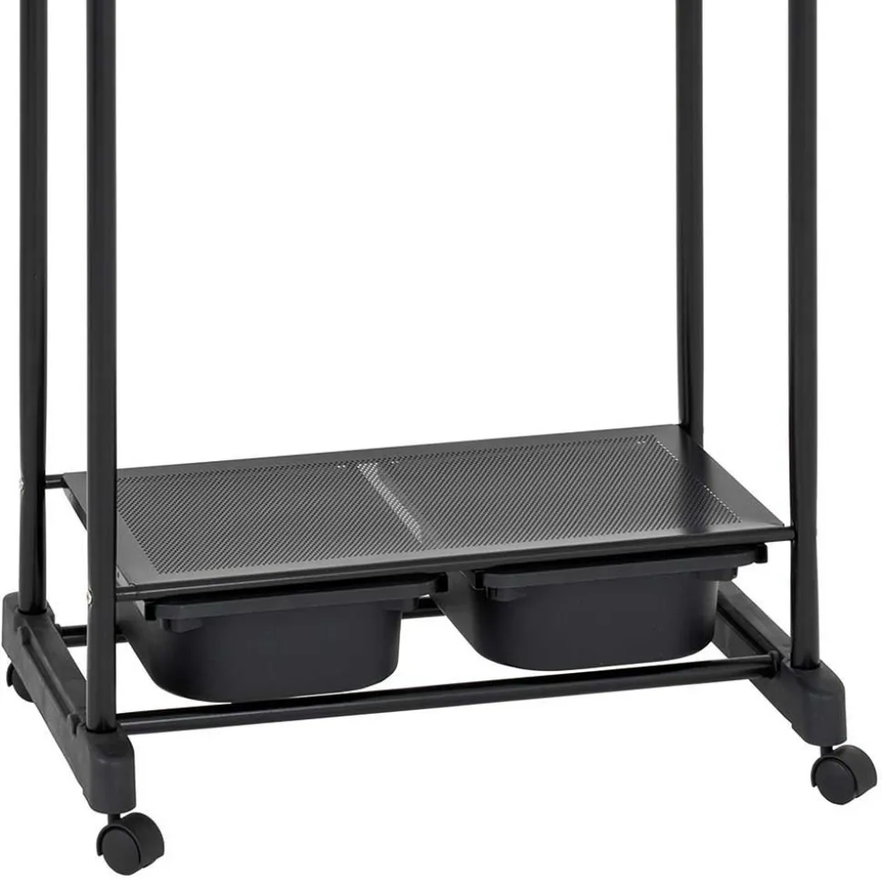 Garderobe auf Rollen Peritos mit Schuhablage