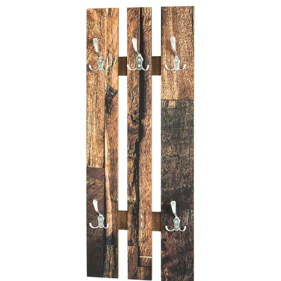 Garderobe in Holzoptik Antik & Silber - Maggio