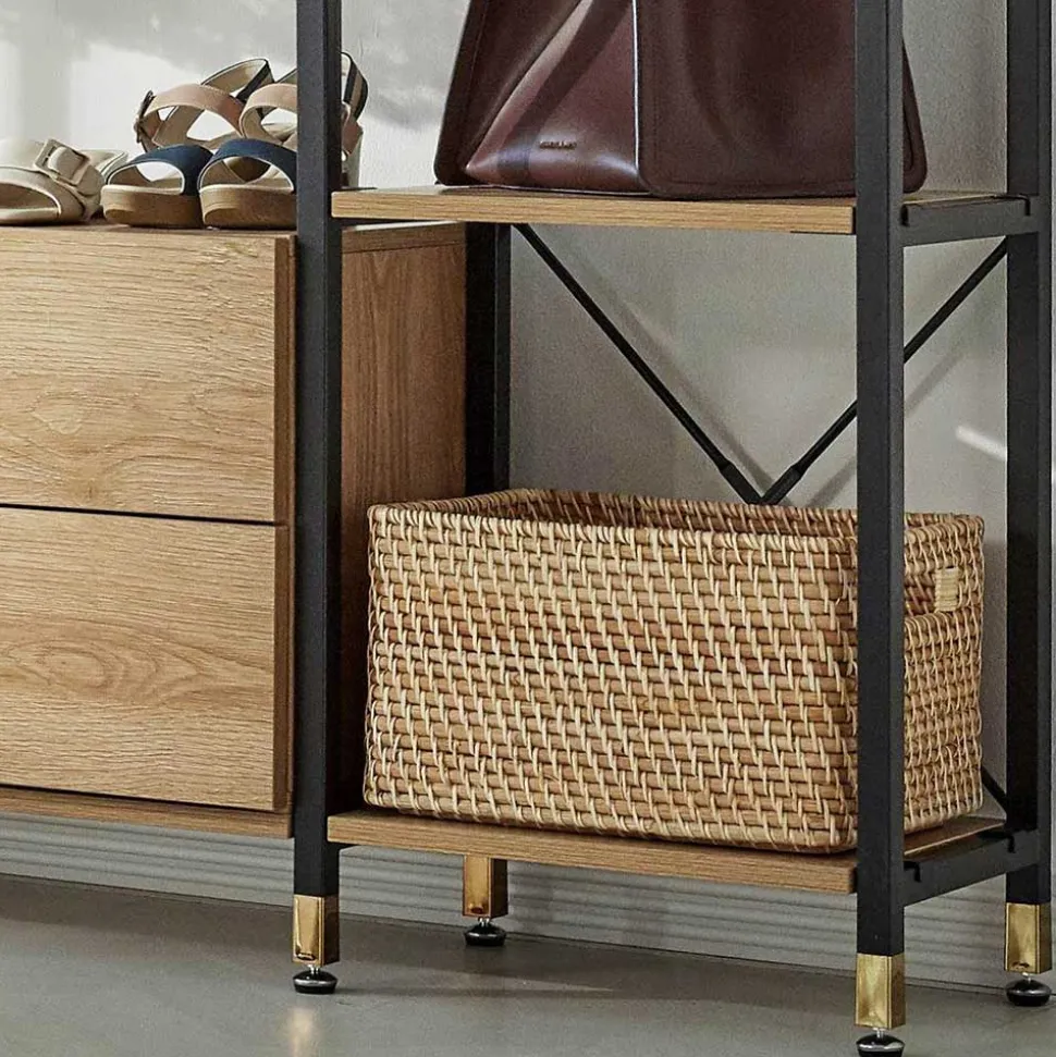 Garderobe Regal mit 7 Fächern & 4 Stangen - Alis