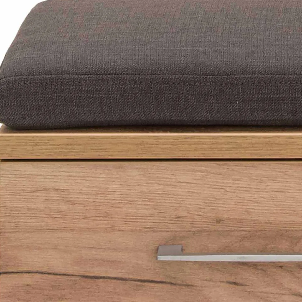 Garderoben Sitzbank Vicanossa in Weiß Eiche