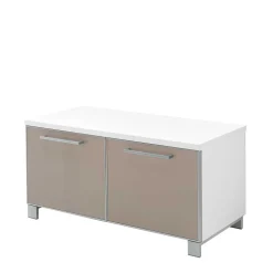 Garderobenbank Srocca in Taupe Glas