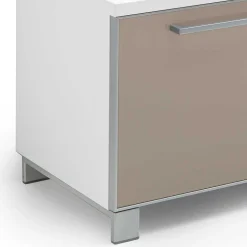 Garderobenbank Srocca in Taupe Glas