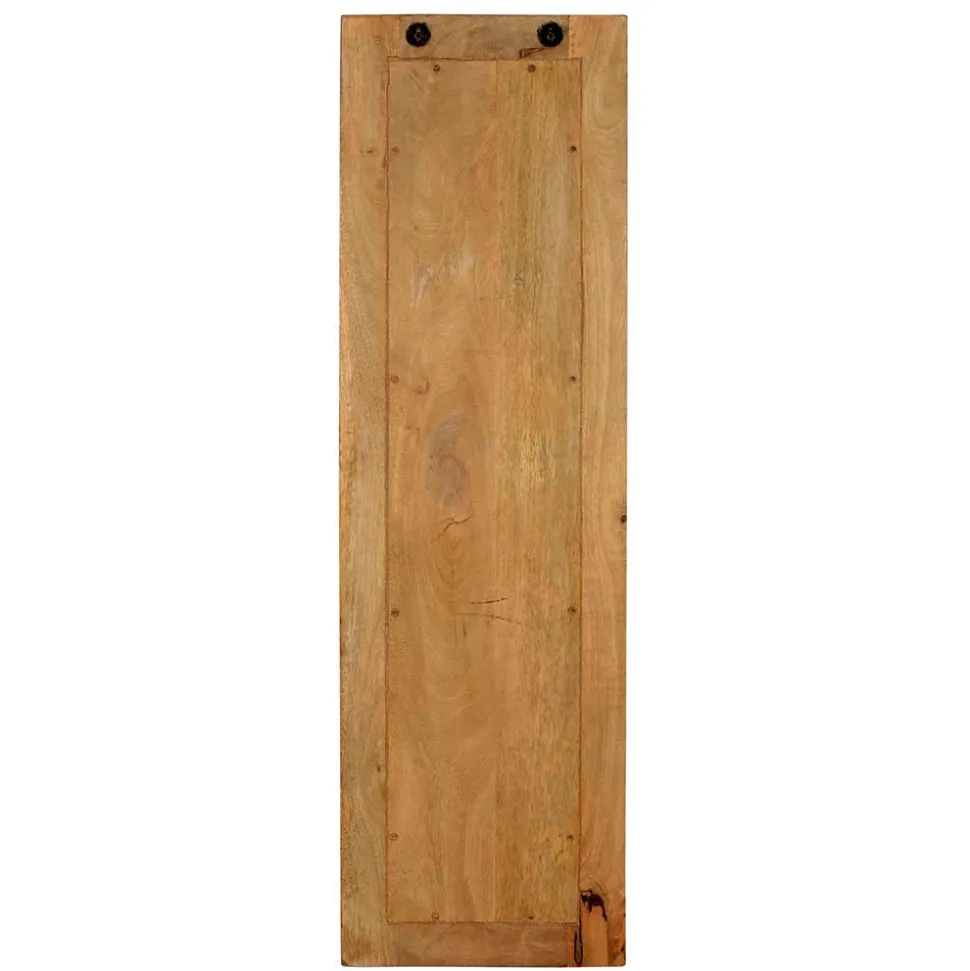 Garderobenpaneel aus Holz & Rattan Geflecht - Lazianus