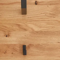 Garderobenpaneel aus Wildeiche und Metall - Darcona