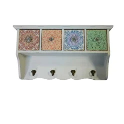 Garderobenpaneel Feeling in Weiß Bunt