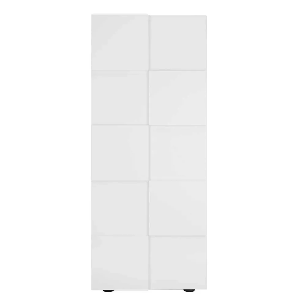 Garderobenschrank in Weiß hochglänzend - Castalla