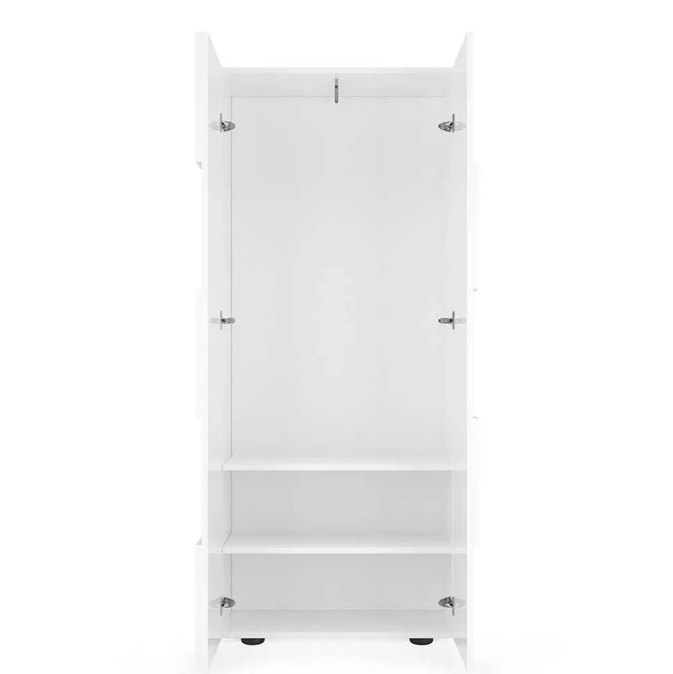 Garderobenschrank in Weiß hochglänzend - Castalla