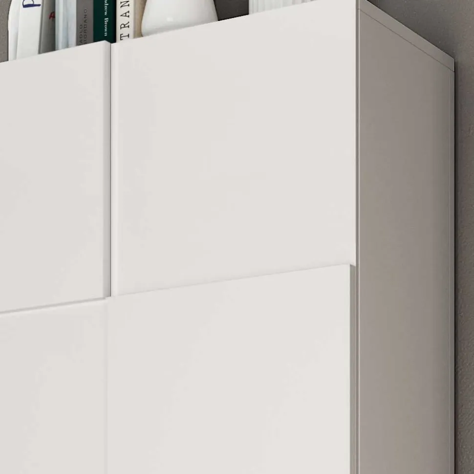 Garderobenschrank in Weiß hochglänzend - Castalla