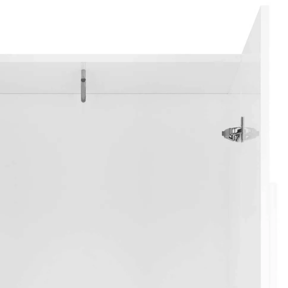 Garderobenschrank in Weiß hochglänzend - Castalla