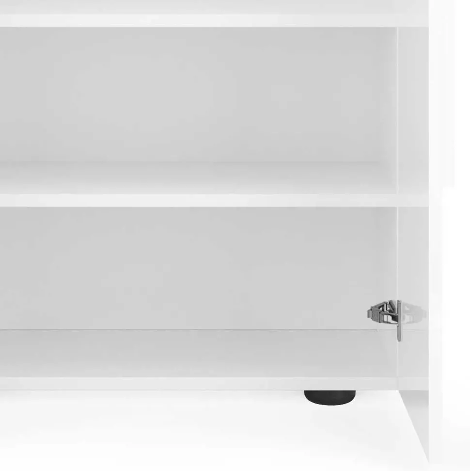 Garderobenschrank in Weiß hochglänzend - Castalla