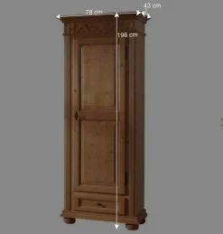 Garderobenschrank Terezza aus Fichte Massivholz
