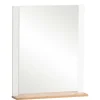 Garderobenspiegel mit Ablage in Weiß & Eiche - Goliat
