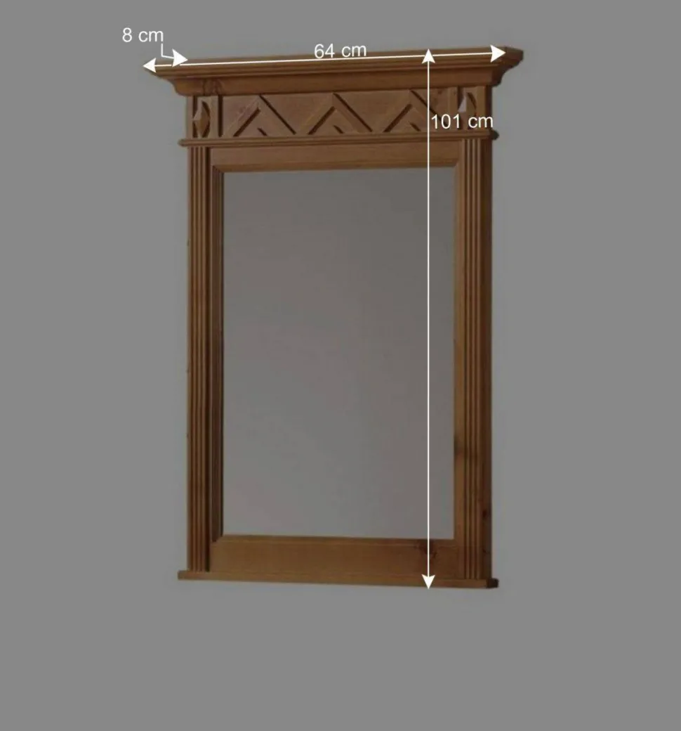 Garderobenspiegel Terezza aus Fichte Massivholz