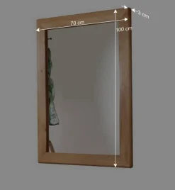 Garderobenspiegel Uvinessa aus Wildeiche Massivholz