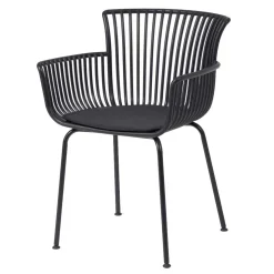 Garten Armlehnenstühle in Schwarz - Combo (4er Set)