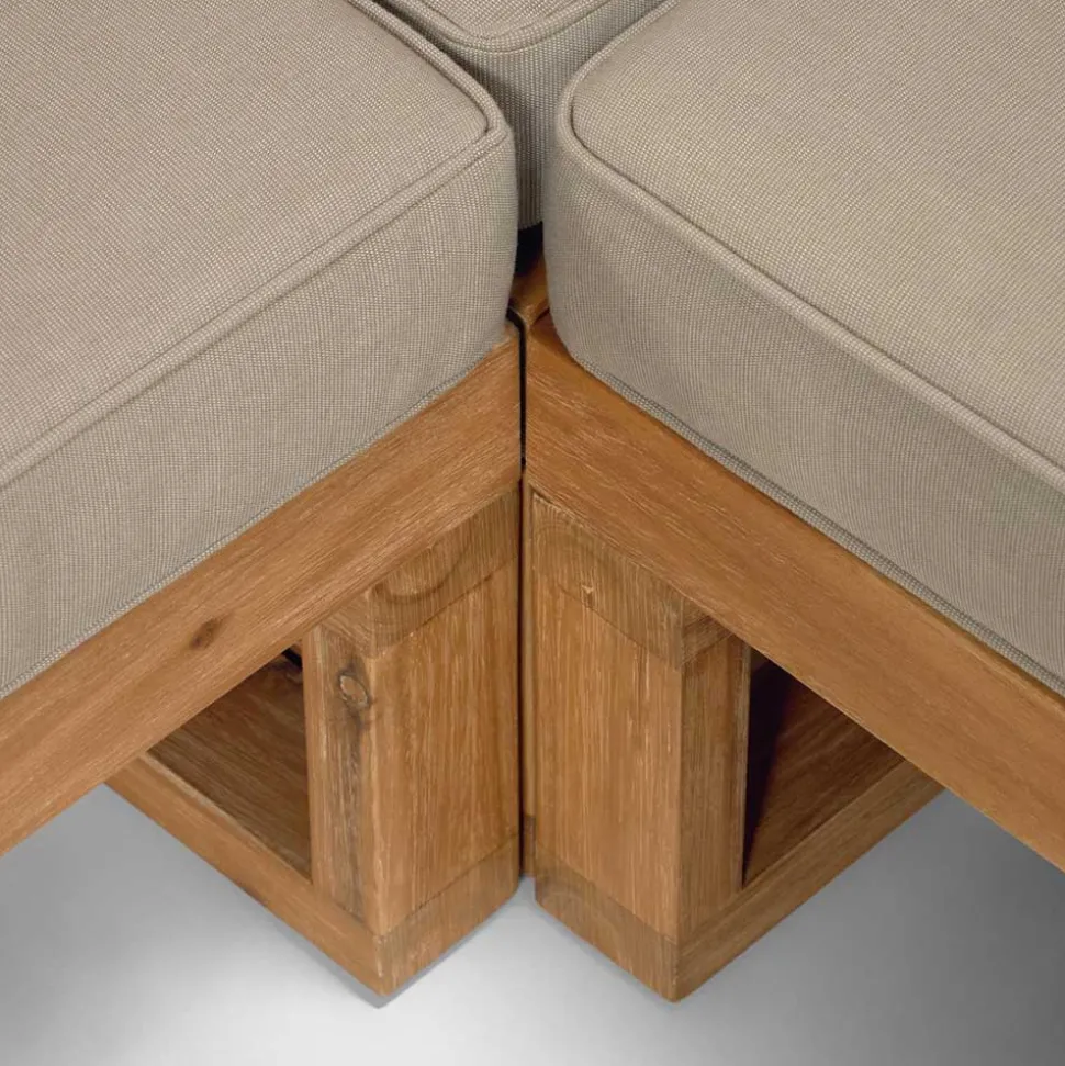 Garten Ecksofa & Tisch aus Akazie - Captino (zweiteilig)