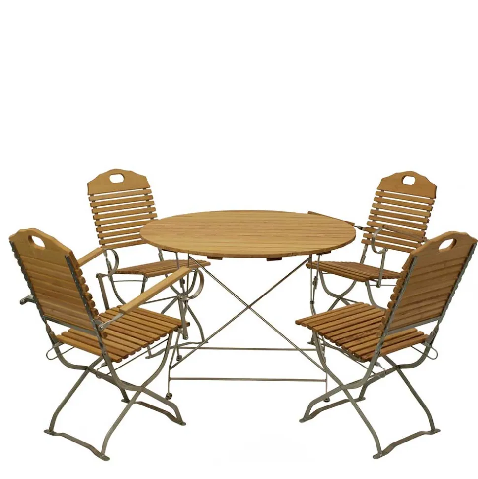 Garten Essgruppe klappbar - Anglivia (fünfteilig)