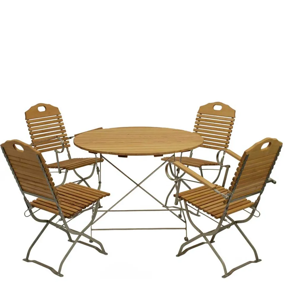 Garten Essgruppe klappbar - Anglivia (fünfteilig)