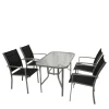 Garten Glastisch & Armlehnstühle - Anota (fünfteilig)