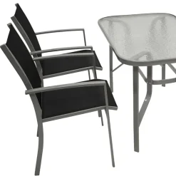 Garten Glastisch & Armlehnstühle - Anota (fünfteilig)