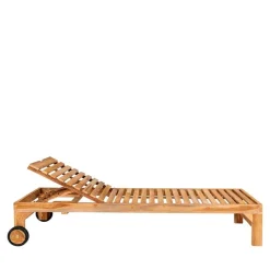 Garten Holzliege mit zwei Rädern - Senvelita