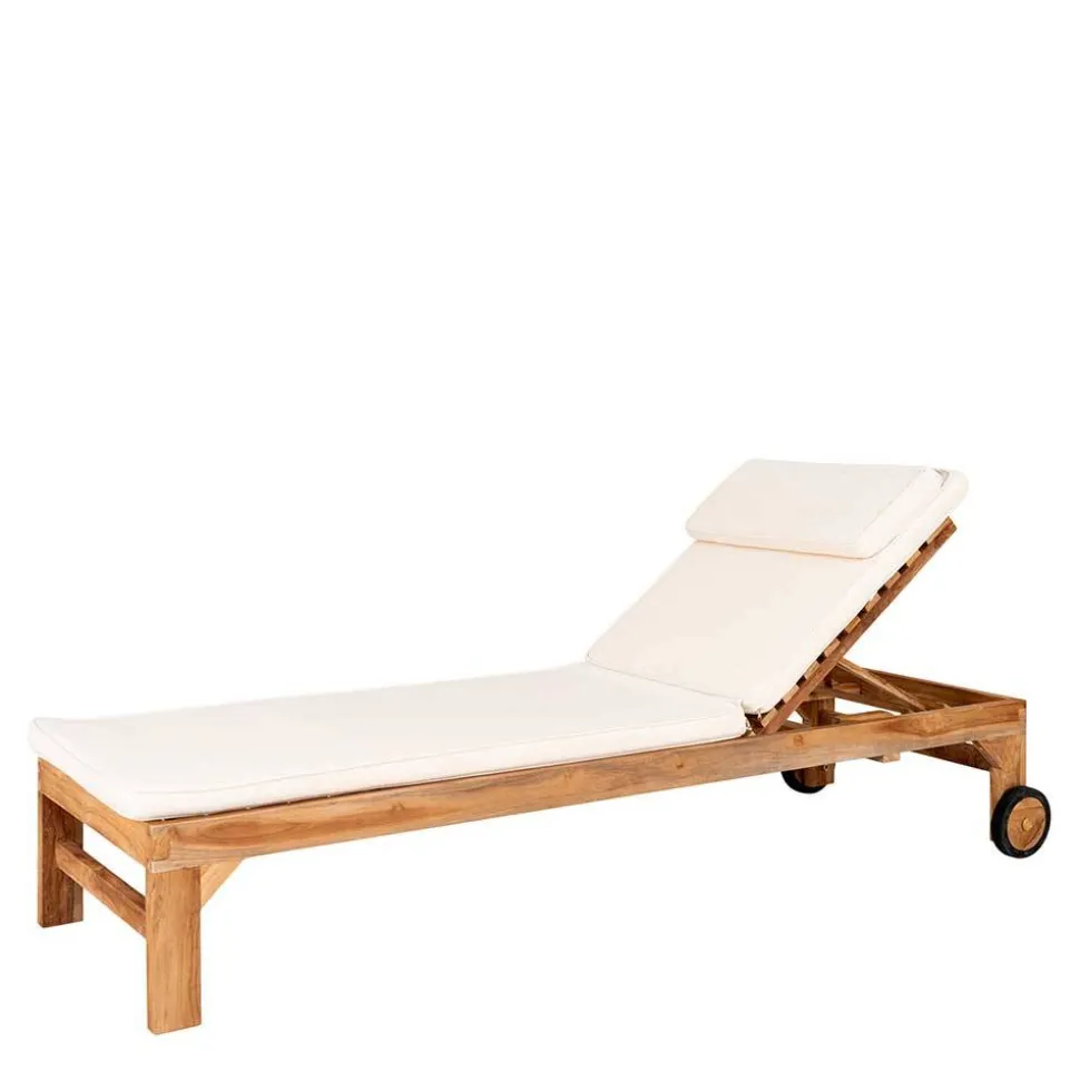 Garten Holzliege mit zwei Rädern - Senvelita