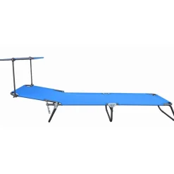 Garten Klappliege in Blau und Schwarz - Hiltona