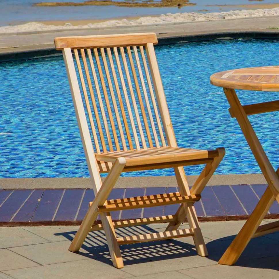 Garten Klappstühle aus Holz - Klahuma (2er Set)