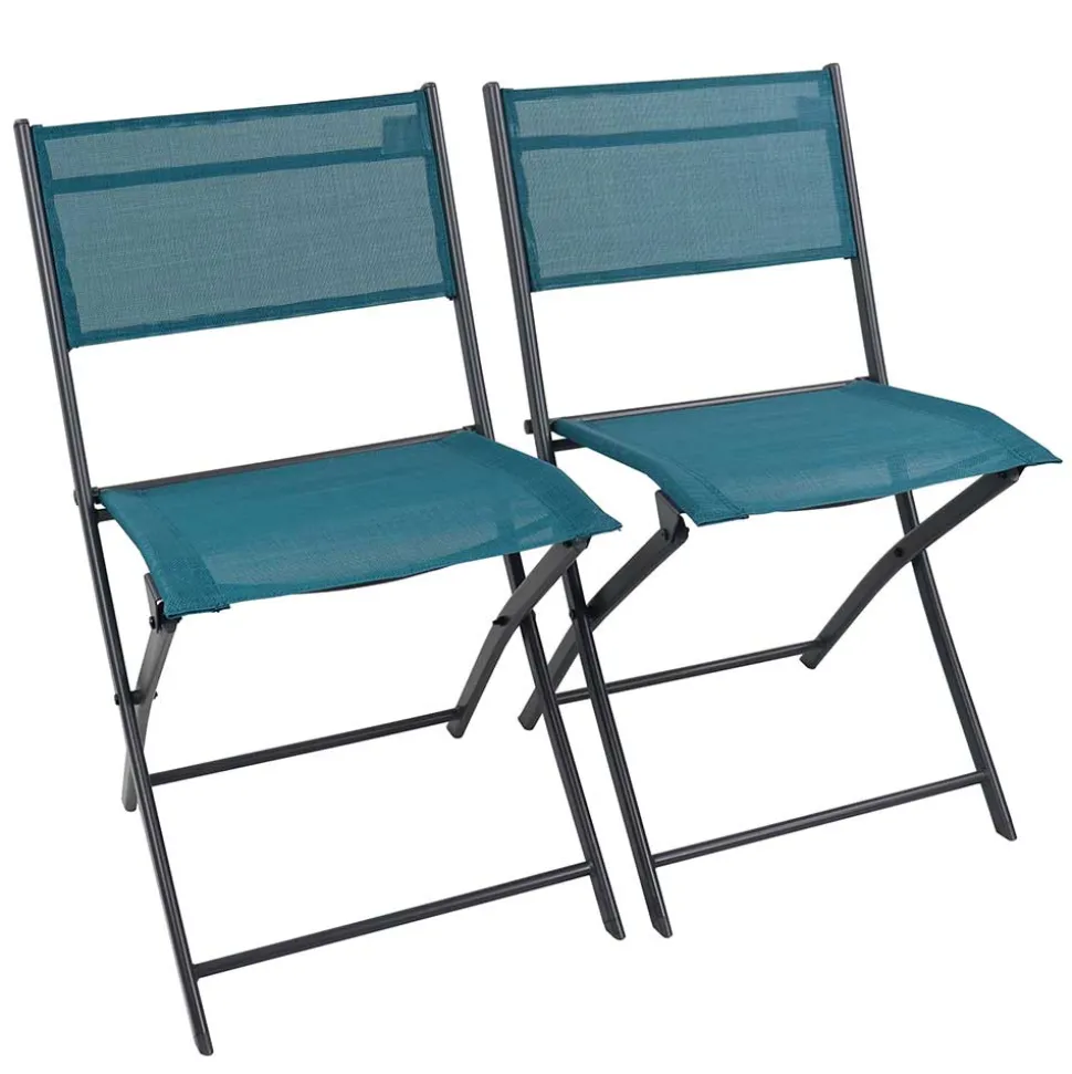 Garten Klappstühle in Türkis - Ariet (2er Set)