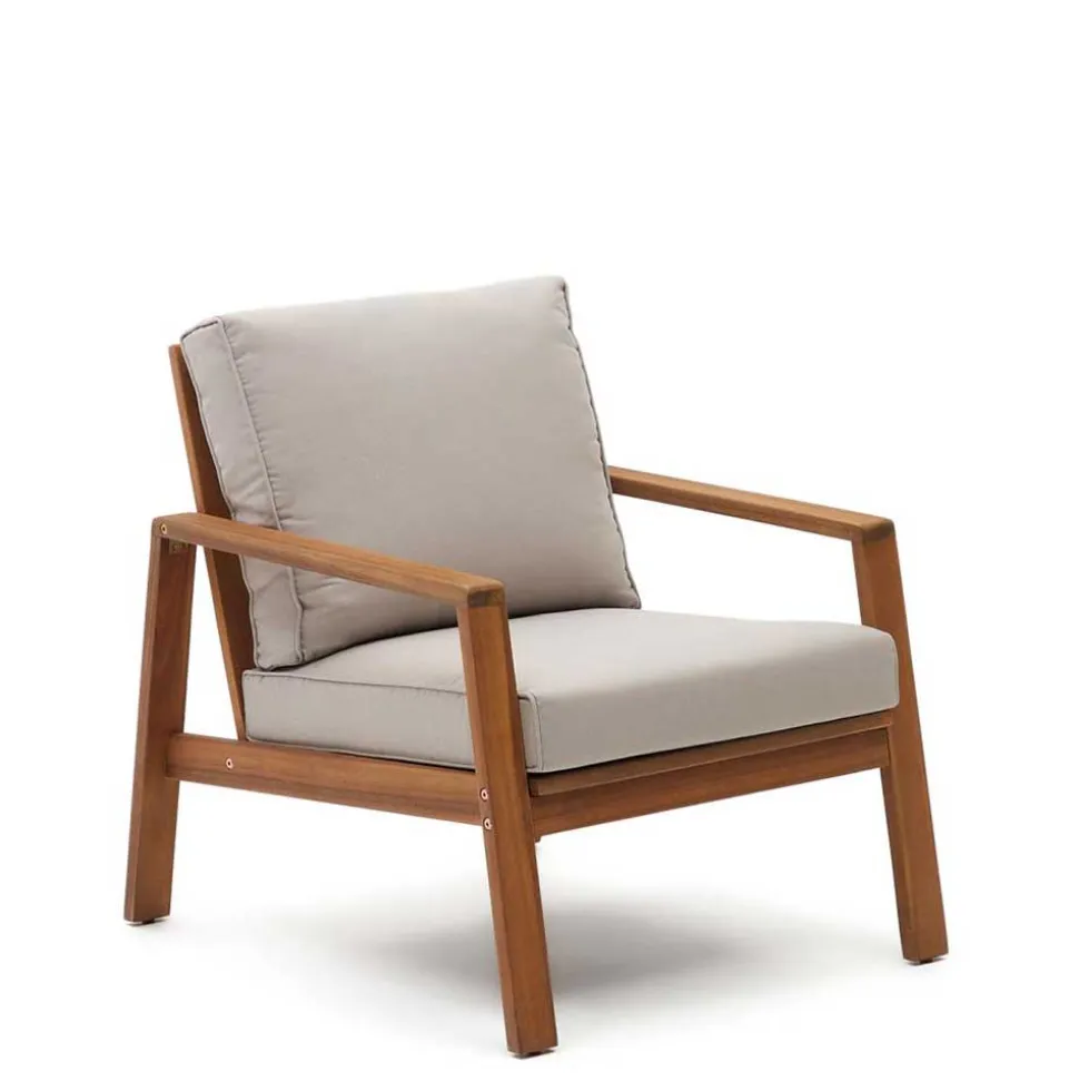 Garten Lounge Sitzgruppe aus Massivholz - Lititia (vierteilig)