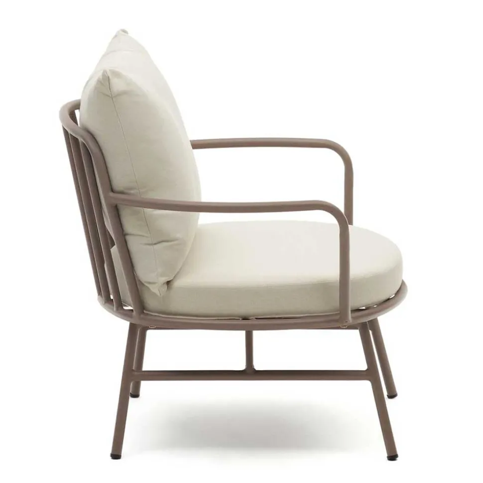 Garten Lounge-Sessel in Flieder aus Metall - Azalao