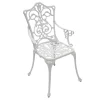 Garten Metallstuhl aus Aluminium in Weiß - Castania