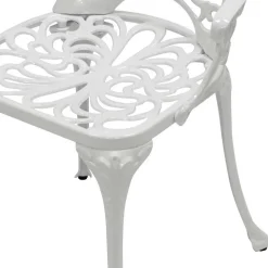 Garten Metallstuhl aus Aluminium in Weiß - Castania