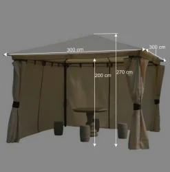 Garten Pavillon Paolo mit Seitenteilen