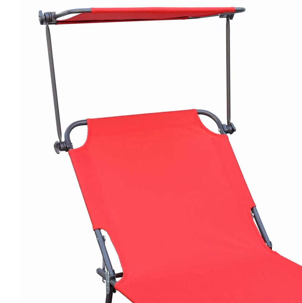 Garten Relaxliege - klappbar mit Dach - Vorena