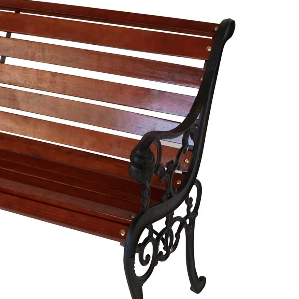 Garten Sitzbank Espresso aus Gusseisen