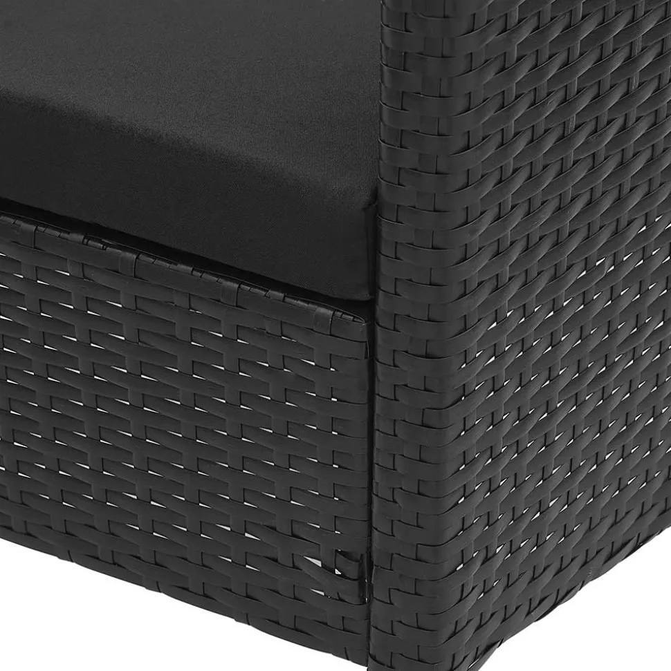 Garten Sitzgruppe aus grauem Polyrattan - Ambon (dreiteilig)