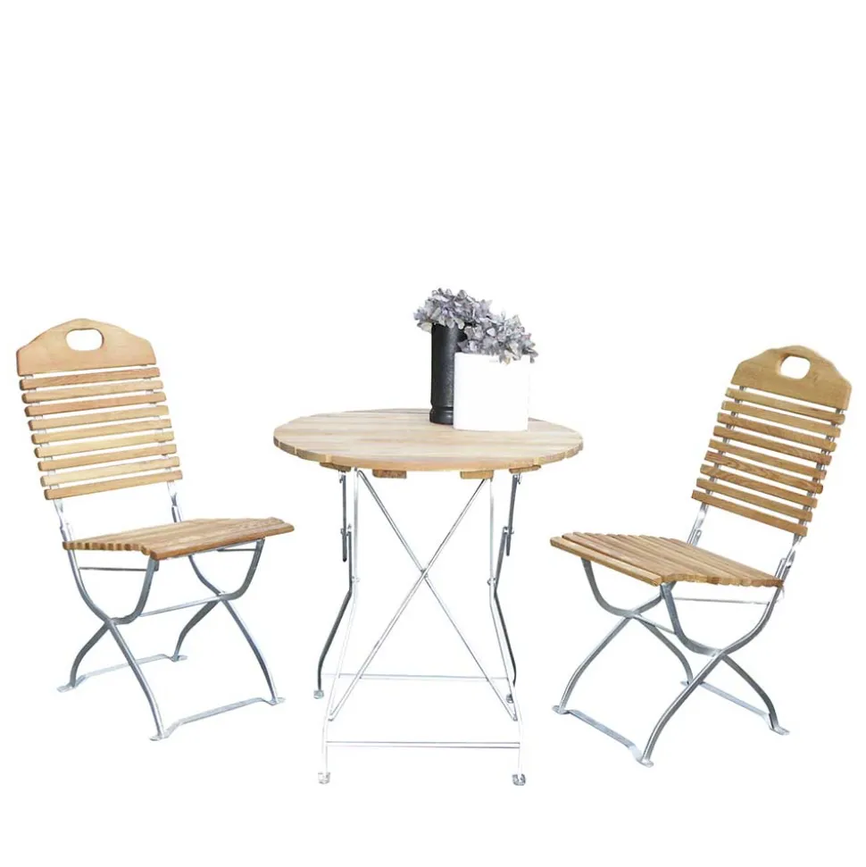 Garten Sitzgruppe Juliama aus Robinie massiv (dreiteilig)