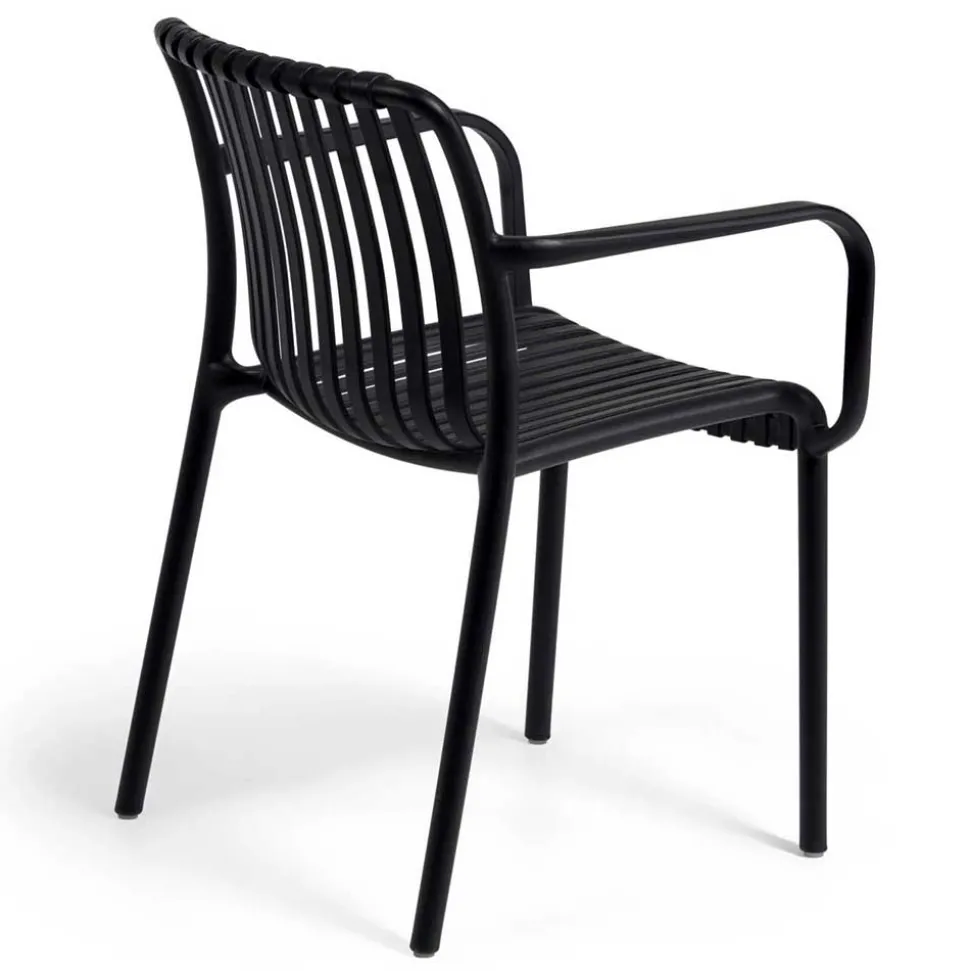 Garten Stapelstühle in Schwarz - Emonila (4er Set)