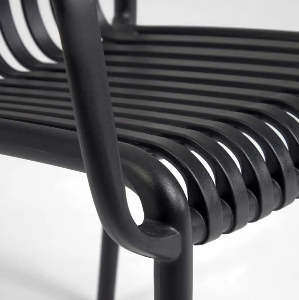 Garten Stapelstühle in Schwarz - Emonila (4er Set)