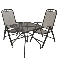 Garten Tisch & zwei Klappsessel - Citro (dreiteilig)